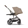 Cybex Balios S lux rattaat Almond Beige, makuuasennossa. - Matkarattaat ja lastenrattaat - 524001211STAATB - 5