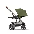 Cybex Balios S lux rattaat Moss Green, makuuasennossa. - Matkarattaat ja lastenrattaat - 525000105STAATB - 5