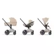 Cybex ePriam Style rattaat Chrome/Brown, Cozy Beige, Travel System. - Lastenvaunut ja yhdistelmävaunut - 526000201eSTACBCB - 9