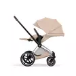 Cybex Priam Style rattaat Chrome/Brown, Cozy Beige, makuuasennossa. - Lastenvaunut ja yhdistelmävaunut - 526000201STACBCB - 4