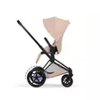Cybex ePriam Style rattaat Matt Black, Cozy Beige, kasvot työntäjää kohti. - Lastenvaunut ja yhdistelmävaunut - 526000211eSTAMBCB - 5