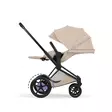 Cybex ePriam Style rattaat Matt Black, Cozy Beige, makuuasennossa. - Lastenvaunut ja yhdistelmävaunut - 526000211eSTAMBCB - 6