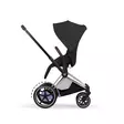 Cybex ePriam Style rattaat Chrome/Brown, Sepia Black kasvot työntäjää kohti. - Lastenvaunut ja yhdistelmävaunut - 526000201YeHDCBSB - 4
