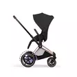Cybex ePriam Style rattaat Rosegold Sepia Black pystyssä. - Lastenvaunut ja yhdistelmävaunut - 526000221eYHDRGSB - 4