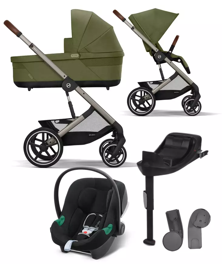 Cybex Balios S lux starttipaketti Moss Green. - Matkarattaat ja lastenrattaat - 525000105STAATB - 1
