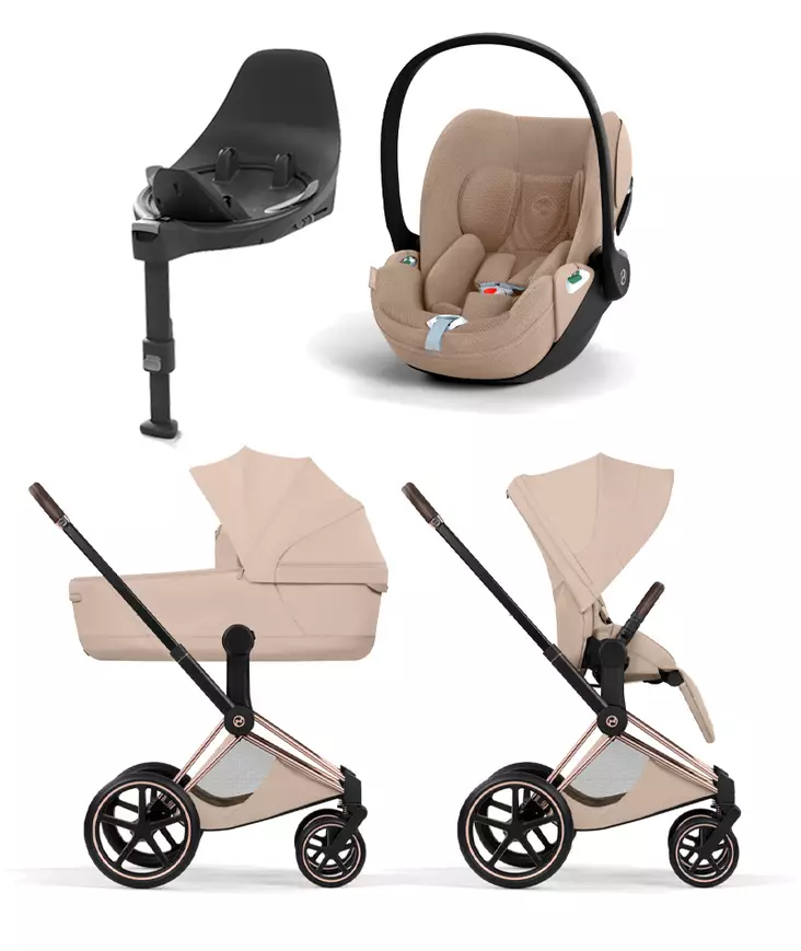Cybex Priam Style starttipaketti Rosegold, Cozy Beige. - Lastenvaunut ja yhdistelmävaunut - 526000221STARGCB - 1
