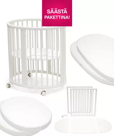 Stokke Sleepi Big Bundle starttipaketti V3 White. - Pinnasängyt ja lastensängyt - 221605bigbund - 1