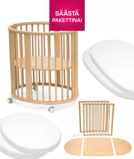 Stokke Sleepi Big Bundle starttipaketti Natural V3. - Pinnasängyt ja lastensängyt - 221606bigbund - 1