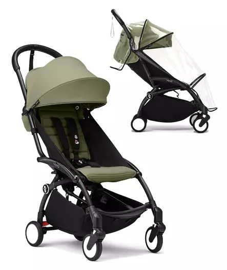 Stokke YoYo3 matkarattaat Black-Olive sadesuojalla. - Matkarattaat ja lastenrattaat - 646002rat11bund - 1