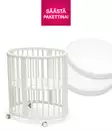Stokke Sleepi Mini V3 pinnasänky White sekä patja ja lakana. - Stokke Sleepi tuotteet - 591302bund - 1