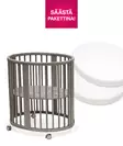 Stokke Sleepi Mini V3 pinnasänky Hazy Grey ja patja ja muotolakana. - Stokke Sleepi tuotteet - 591303bund - 1