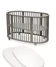 Stokke Sleepi V3 pinnasänky Hazy Grey ja patja sekä muotolakana. - Stokke Sleepi tuotteet - 591403bund - 1