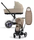 Cybex ePriam 4 vaunut ja lämpöpussi Chrome/Black, Cozy Beige. - Lastenvaunut ja yhdistelmävaunut - 521002325eYFMCBE - 1