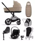 Cybex Priam4 startti lisavarusteilla MattBlack CozyBeige - Lastenvaunut ja yhdistelmävaunut - 521002331STAbCBE - 1