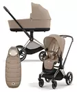 Cybex Priam 4 vaunut ja lämpöpussi Rosegold, Cozy Beige. - Lastenvaunut ja yhdistelmävaunut - 521002337YMFCBE - 1