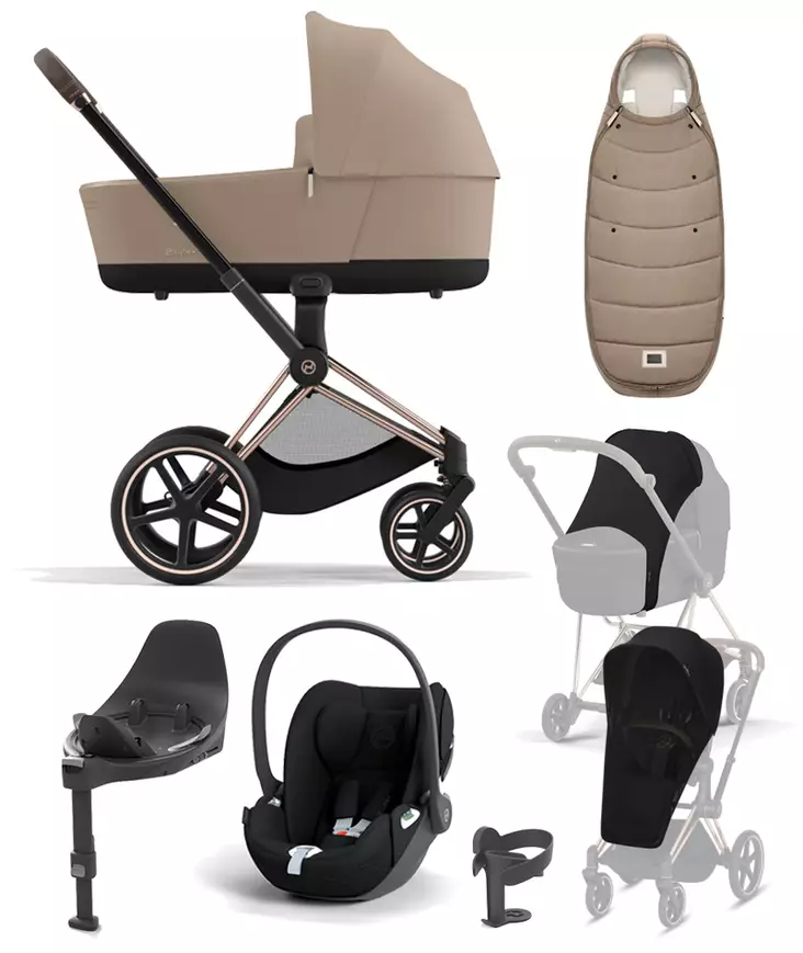 Cybex Priam4 startti lisavaruste Rosegold CozyBeige - Lastenvaunut ja yhdistelmävaunut - 521002337STAbCBE - 1