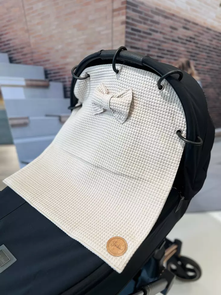 Vaunuverho JoiKu Rusetti Beige, vohvelikangas. - Vaunuverhot ja kiinnitysrenkaat - JOIVVRUBE - 1