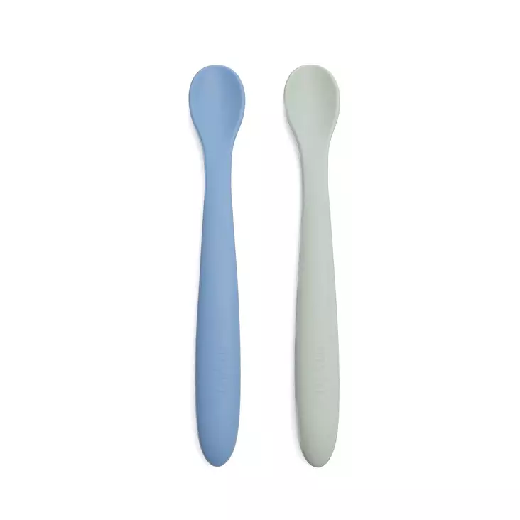 Silikonilusikka MyLo 2 kpl Serenity & Sage. - Ensilusikat ja lasten aterimet - MYLSERSAGE - 1