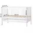 Hoppekids Pinnasänky, IDA-MARIE 60x120cm Patjalla mitat - Hoppekids sängyt ja huonekalut - 96-45-001-PF - 6