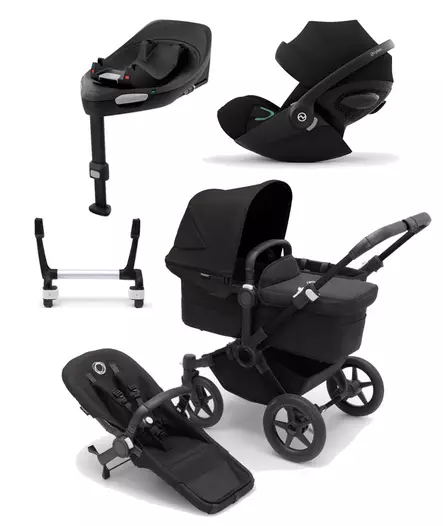 Bugaboo Donkey 5 starttipaketti Mono Complete, Black/Midnight Black. - Lastenvaunut ja yhdistelmävaunut - 100000002SACLG - 1
