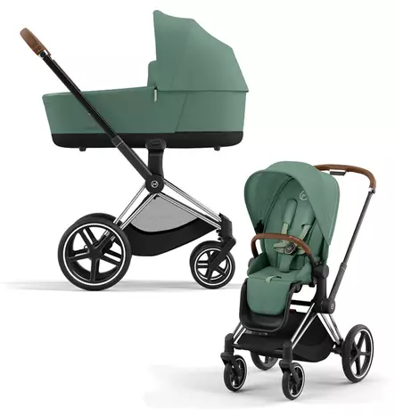 Cybex Priam yhdistelmävaunut värissä Leaf Green. - Lastenvaunut ja yhdistelmävaunut - 521002319YHDLG - 1