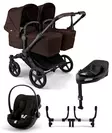 Bugaboo Donkey 6 starttipaketti Twin Black/Cocoa Brown - Lastenvaunut ja yhdistelmävaunut - 100370007STATWCLG - 1