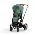 Cybex ePriam 4 lastenrattaat Chrome/Brown, Leaf Green. - Lastenvaunut ja yhdistelmävaunut - 521002319eRATCBRLG - 1