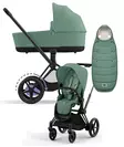 Cybex ePriam 4 vaunut ja lämpöpussi Matt Black, Leaf Green. - Lastenvaunut ja yhdistelmävaunut - 521002331eYFMLG - 1