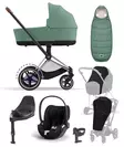 Cybex ePriam4 startti lisavaruste ChromeBrown LeafGreen - Lastenvaunut ja yhdistelmävaunut - 521002349STAbLG - 1