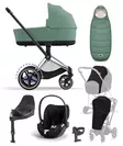 Cybex ePriam 4 starttipaketti Chrome Black, Leaf Green. - Lastenvaunut ja yhdistelmävaunut - 521002357STAbLG - 1