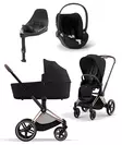 Cybex Priam 4 starttipaketti PLUS kaukalo Sepia Black, Rosegold rungolla. - Lastenvaunut ja yhdistelmävaunut - 521PLUSSTASBRG - 1