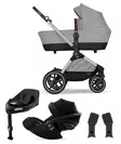 Cybex EOS Lux starttipaketti 5 in 1 Stone Grey, mukana Cloud G ja Base G. - Lastenvaunut ja yhdistelmävaunut - 522001277STACG - 1