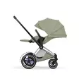 Cybex ePriam Style lastenrattaat Chrome/Brown, Sage Green, makuuasennossa. - Lastenvaunut ja yhdistelmävaunut - 526000201eRATCBSG - 3