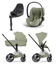 Cybex Priam Style starttipaketti Chrome/Brown, Sage Green. - Lastenvaunut ja yhdistelmävaunut - 526000201STACBSG - 1