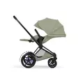 Cybex ePriam Style lastenrattaat Matt Black, Sage Green, makuuasennossa. - Lastenvaunut ja yhdistelmävaunut - 526000211eRATMBSG - 4