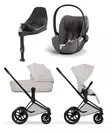 Cybex Priam Style starttipaketti Matt Black, City Grey. - Lastenvaunut ja yhdistelmävaunut - 526000211STAMBCG - 1