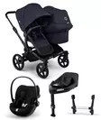 Bugaboo Donkey 6 starttipaketti Double Black/Deep Indigo - Lastenvaunut ja yhdistelmävaunut - 100370003STADOCLG - 1