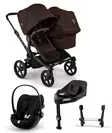 Bugaboo Donkey 6 starttipaketti Double Black/Cocoa Brown - Lastenvaunut ja yhdistelmävaunut - 100370007STADOCLG - 1