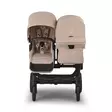Bugaboo Donkey 6 starttipaketti Double Black/Desert Taupe edestä kuvattuna - Lastenvaunut ja yhdistelmävaunut - 100370005STADOCLG - 4