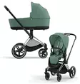 Cybex Priam yhdistelmävaunut värissä Leaf Green. - Lastenvaunut ja yhdistelmävaunut - 521002325YHDLG - 1