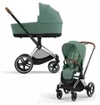 Cybex Priam yhdistelmävaunut värissä Leaf Green. - Lastenvaunut ja yhdistelmävaunut - 521002319YHDLG - 1