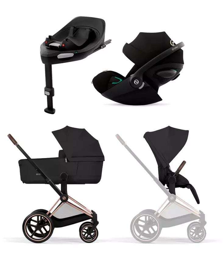 Cybex Priam Comfort starttipaketti Rosegold/Sepia Black. - Lastenvaunut ja yhdistelmävaunut - 526000001STACLG - 1
