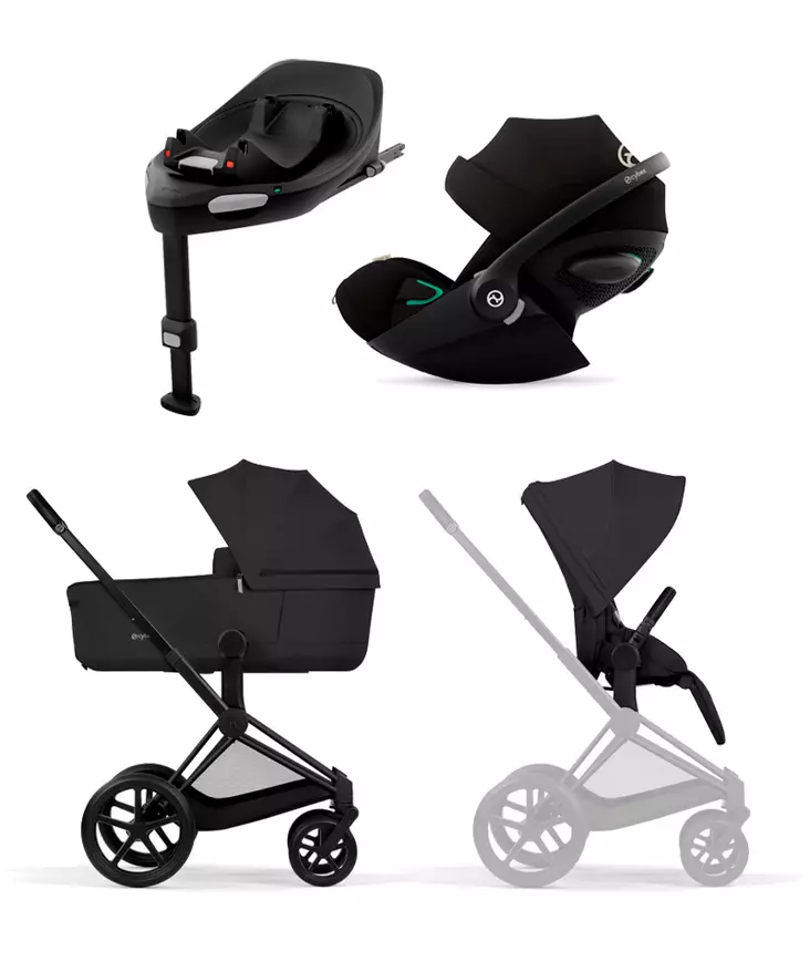 Cybex Priam Comfort starttipaketti Matt Black/Sepia Black. - Lastenvaunut ja yhdistelmävaunut - 526000011STACLG - 1