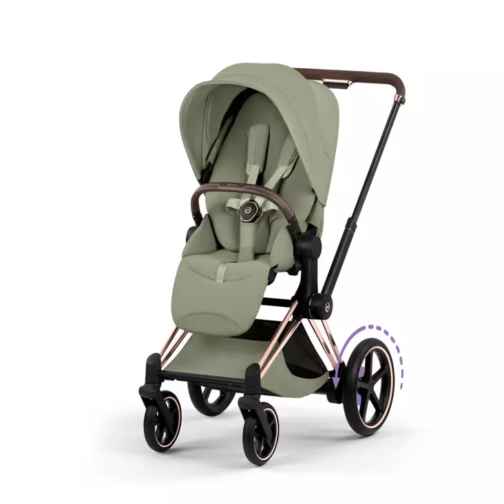 Cybex ePriam Style lastenrattaat Rosegold, Sage Green. - Lastenvaunut ja yhdistelmävaunut - 526000221eRATRGSG - 1