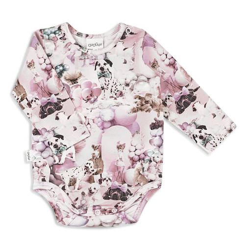 Gugguu body v=C3=A4riss=C3=A4 Dog Party. - Bodyt ja paidat - GUGBP00011Dog - 1