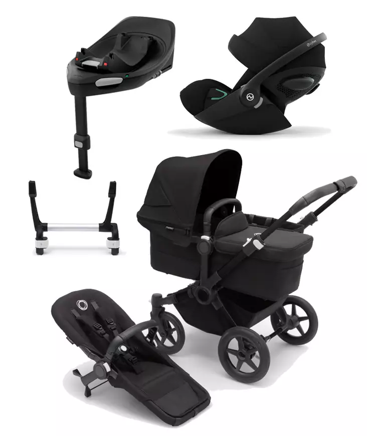 Bugaboo Donkey 5 starttipaketti Mono Complete, Black/Midnight Black. - Lastenvaunut ja yhdistelmävaunut - 100000002SACLG - 1