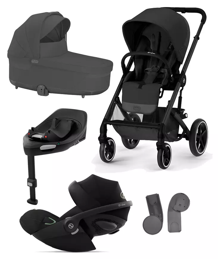Cybex Balios S lux starttipaketti Moon Black. - Lastenvaunut ja yhdistelmävaunut - 522002533STACLG - 1