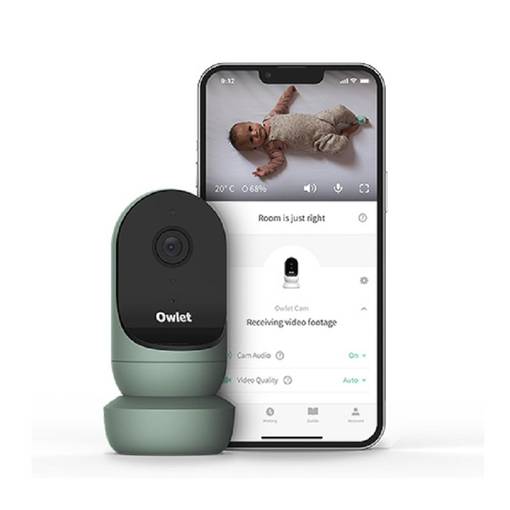 Owlet Cam 2 itkuh=C3=A4lytin yhdistet=C3=A4=C3=A4n omaan =C3=A4lypuhel=
imeen - Itkuhälyttimet - BCR6N61BBJ - 1