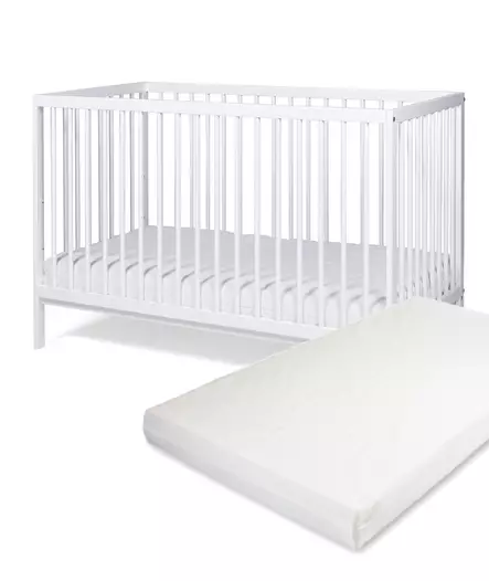 Pinnasänky Tinynord Lassy White ja Anne & Mikael Premium patja. - Pinnasängyt ja lastensängyt - 297296PAK - 1