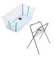 Stokke Flexi Bath kylpyamme Glacier Blue ja Flexi Stand ammejalat. - Kylpyammeet ja kylpytuet - 531913pak - 1